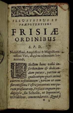 Illustribus Et Praepotentibus Frisiae Ordinibus