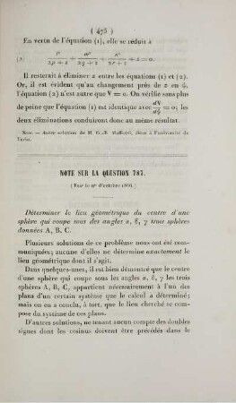 Note sur la question 787.