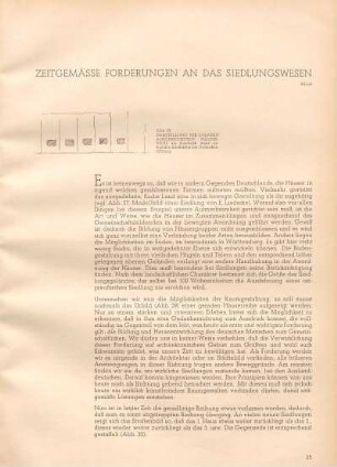 Zeitgemässe Förderungen an das Siedlungswesen [Schluß]