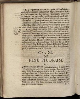 Cap. XI. De Fine Pilorum
