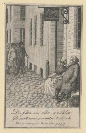 Die Eltern Hermanns vor dem Wirtshaus