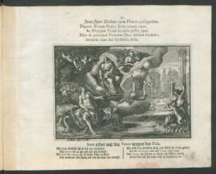 21. Juno super Didone cum Venere colloquitur. - Juno redet mit der Venus wegen der Dido.