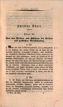Das Provinzial-Recht des Herzogthums Neu-Vorpommern und des Fürstenthums Rügen : Im Auftrage des Königlichen Justiz-Ministeriums für die Gesetz-Revision, nach der Ordnung des Allgem. Landrechts, aus amtlichen Quellen bearb., 1,3. Enthaltend den Entwurf des Provinzial-Rechts zum zweiten Theile des Allgemeinen Landrechts. Tit. 11 - 12