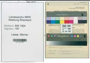 Entnazifizierung Werner Leese , geb. 08.11.1919 (Verw.Angestellter)