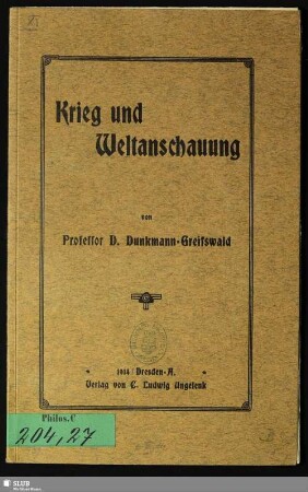 Krieg und Weltanschauung