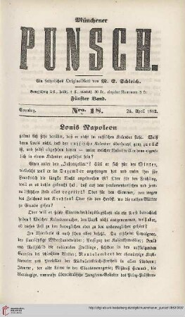 Nro. 18 (25. April 1852)