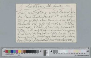 Postkarte an Ida Dehmel
