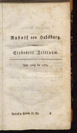 Siebenter Zeitraum. Jahr 1268 bis 1273