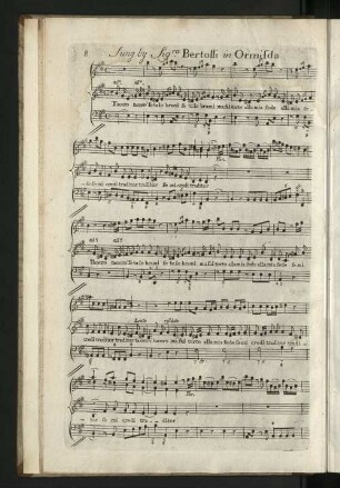 Sung by Sig.ra Bertollii in Ormilda