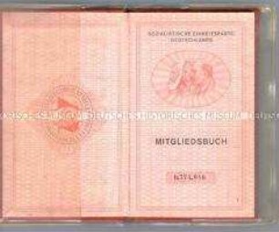Mitgliedsausweis der Sozialistischen Einheitspartei Deutschlands (SED)