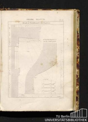 Pl. 31. Détails de l'Entablement et du Chapiteau.