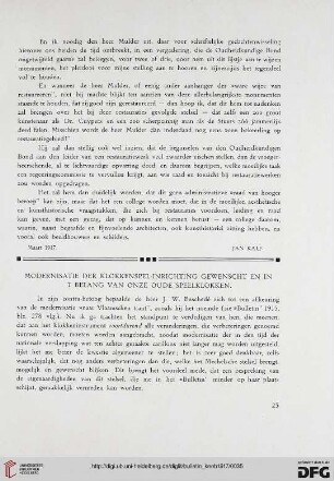 2.Ser. 10.1917: Modernisatie der klokkenspiel - inrichting gewenscht en in 't belang onze oude speelklokken