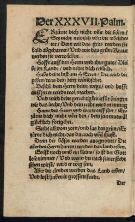 Der XXXVII. Psalm.