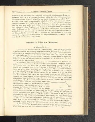 Versuche zur Lehre von Barometer.