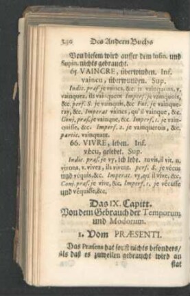 Das IX. Capitt. Von dem Gebrauch der Temporum und Modorum.