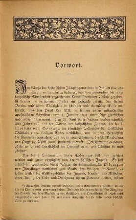 Aloisius von Gonzaga, der hl. Jugend- und Schulpatron : Festschrift zu seiner Jubel-Feier