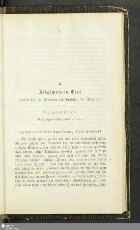 II. Ecce gehalten den 19. November 1887