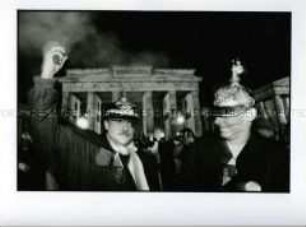 Der Abend vor der Vereinigung am Brandenburger Tor