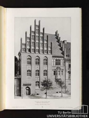 44. Gymnasium zum Grauen Kloster, Berlin. Giebelfront an der Klosterstrasse. Architekten: Matzdorff & Högg, daselbst.
