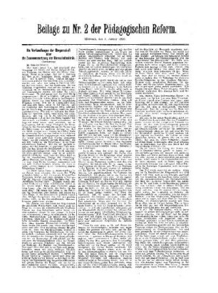 Die Verhandlungen der Bürgerschaft über die Zusammensetzung der Oberschulbehörde : (Fortsetzung) ; Beilage zu Nr. 2 der Pädagogischen Reform