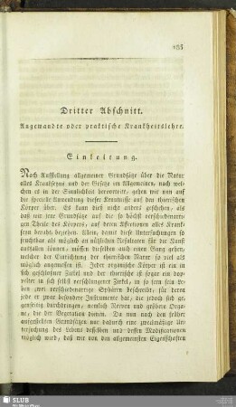 Dritter Abschnitt. Angewandte oder praktische Krankheitslehre