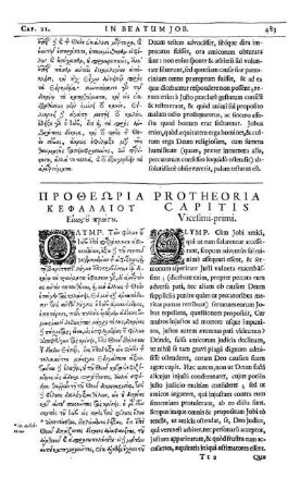 Protheoria Capitis Vicesimi-primi.