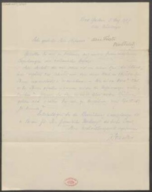 Brief an Alban Förster : 05.08.1907