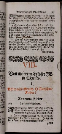 VIII. Von unserem Erlöser Jesu Christo