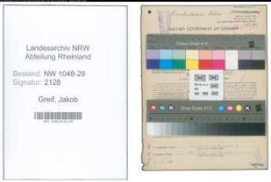 Entnazifizierung Jakob Greif , geb. 03.06.1887 (Beamter)
