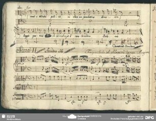 Cavatina: "Chi dici ad un amante" in Bb-Dur (Beginn)
