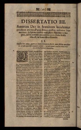 40-61, Dissertatio III.