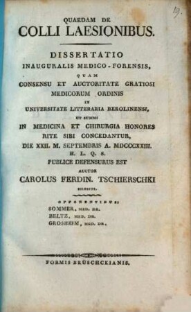 Quaedam de colli laesionibus : diss. inaug. med. forens.