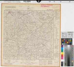 Katasteramt Tecklenburg  Kreis Tecklenburg, Meßtischblatt Ostbevern 3913, Farbige Einzeichnung mit Namensliste