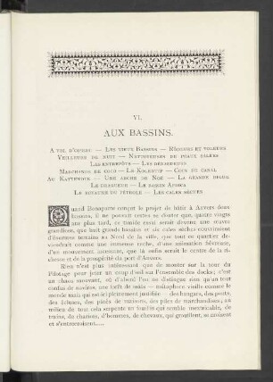 VI. AUX BASSINS