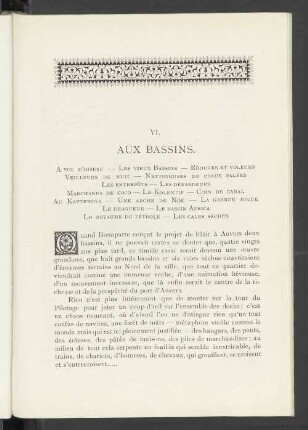 VI. AUX BASSINS