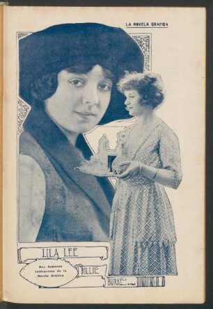 [Fotografías de] Lila Lee [y] Billie Burke. : Dos famosas intérpretes de la novela gráfica