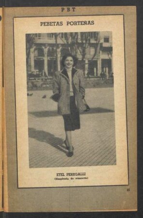 Etel Peregalli (empleada de comercio) - [Fotografía] : Pebetas porteñas