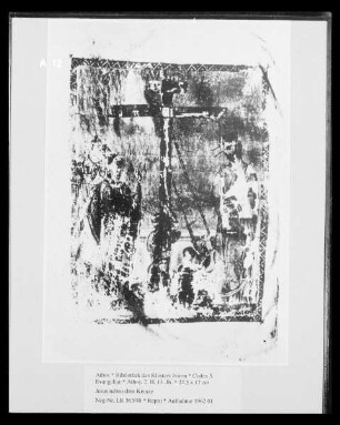 Codex 5, Evangeliar — Jesus neben dem Kreuze