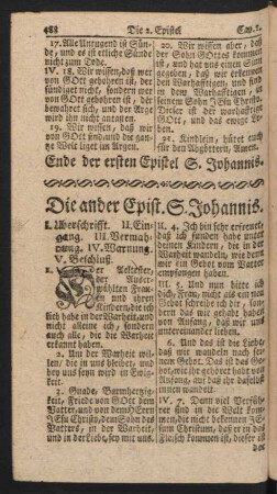 Die ander Epistel S. Johannis
