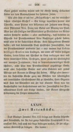 568-572 Zwei Actenstücke
