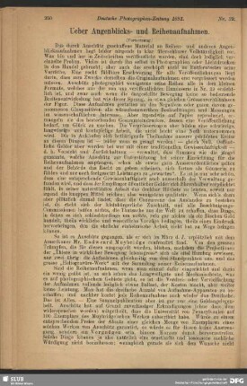Ueber Augenblicks- und Reihenaufnahmen