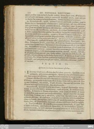 Sectio III. Quinam sint huius Sacramenti effectus.