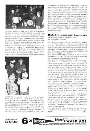 Mitgliederversammlung des Bürgervereins