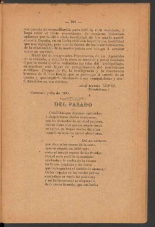Del pasado