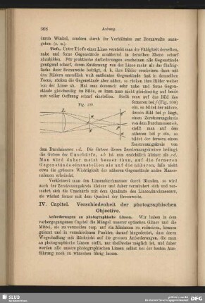 IV. Capitel. Verschiedenheit der photographischen Objective