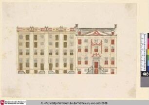 [Fassade eines Amsterdamer Grachtenhaus, Herengracht 488-480; Grachtenpand]