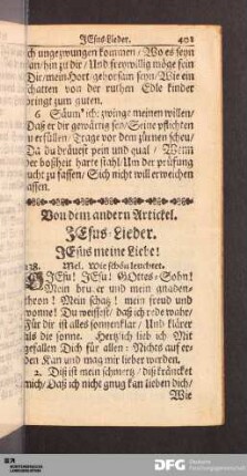 Glaubens- und Jesus-Lieder.