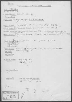 Bubenorbis: Visitationsbericht mit Pfarrbericht 1954