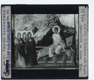 Duccio, Maestà, Rückseite: Totenwache der drei Marien (Siena Dommuseum)