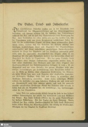 Die Bäder, Trink- und Inhalierkur
